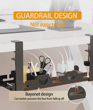 Onderbouw Kabelgoot Metaal - Bureau Kabelmanagement Tray voor Thuis & Kantoor