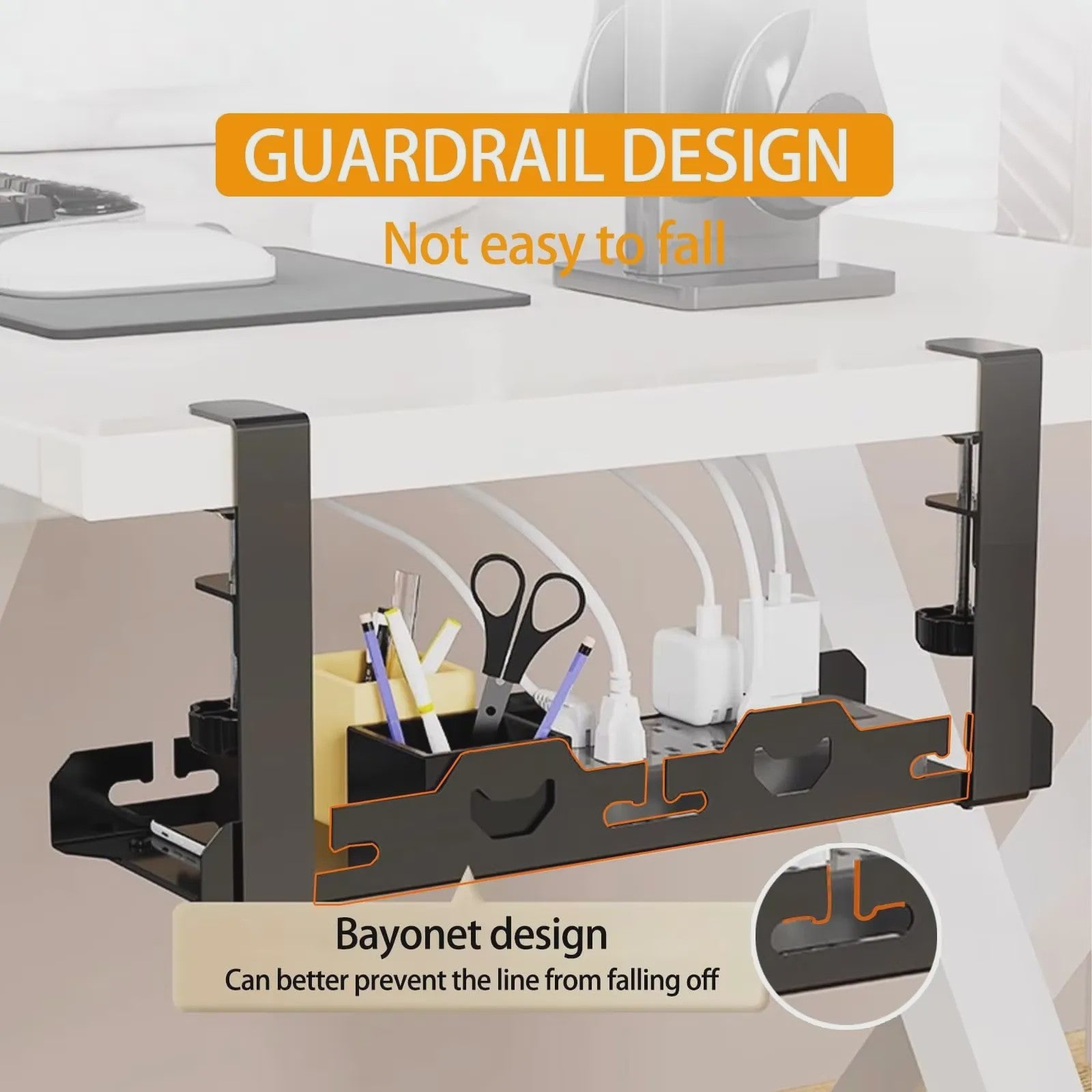 Onderbouw Kabelgoot Metaal - Bureau Kabelmanagement Tray voor Thuis & Kantoor
