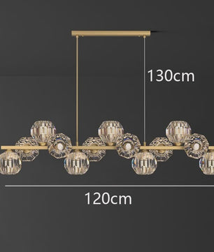 Moderne LED Plafondlamp - Hanglamp met Kristallen Bollen voor Woonkamer & Eetkamer
