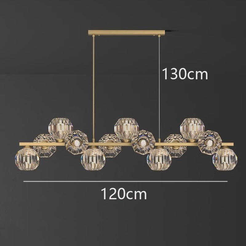 Moderne LED Plafondlamp - Hanglamp met Kristallen Bollen voor Woonkamer & Eetkamer