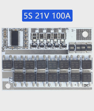 100A BMS Beschermingsbord voor 3S/4S/5S Li-ion Batterijen (12.6V-21V)