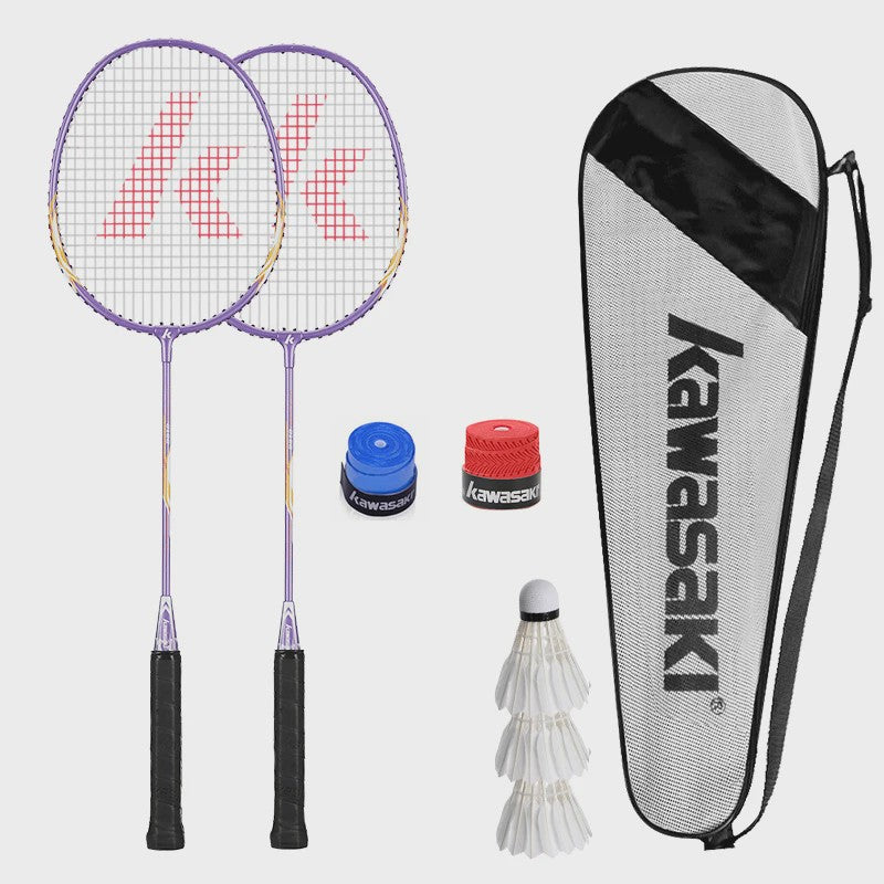 Kawasaki 1 Pair Of Badminton Racket 1U Aluminum Alloy Frame Badminton  Racquet With String For Outdoor Entertainment UP-0182