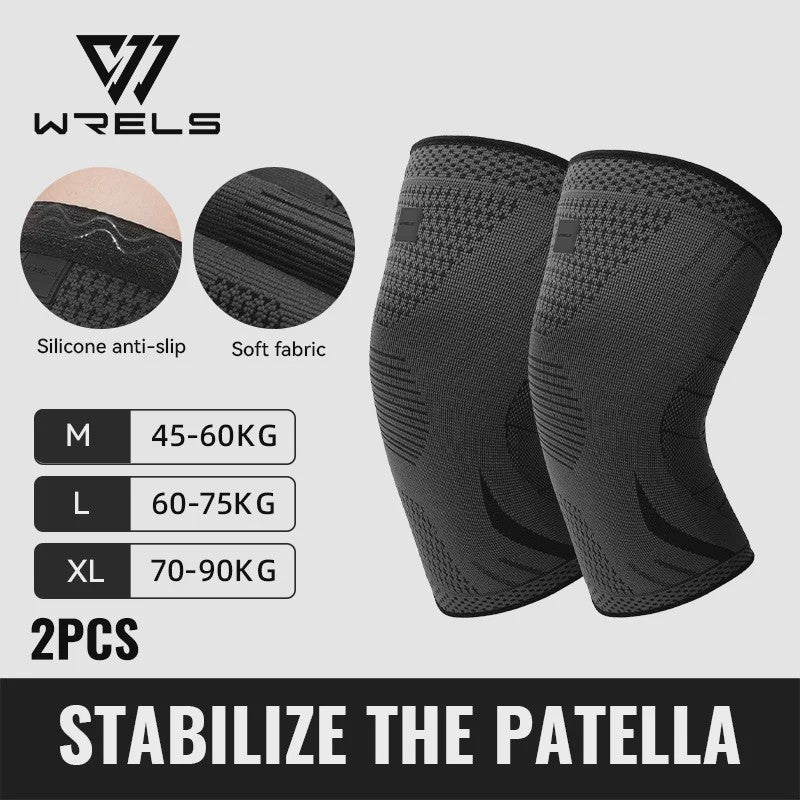 WRELS Compressie Kniebrace - Ademend, Anti-slip, Sport & Pijnverlichting