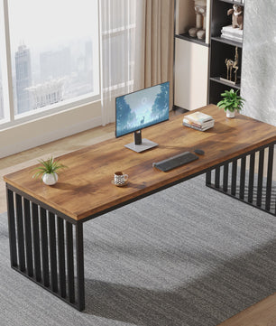 Industriële 180cm Bureau voor 2 Personen met Metalen Frame