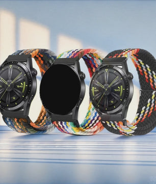 3x Elastische Nylon Bandjes voor Smartwatches (18/20/22mm) - Snelwissel & Comfortabel