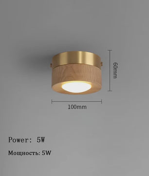 Moderne Houten Plafondlamp met LED - Essenhout & Walnoot - Sfeervolle Verlichting voor Hal, Woonkamer, Portiek