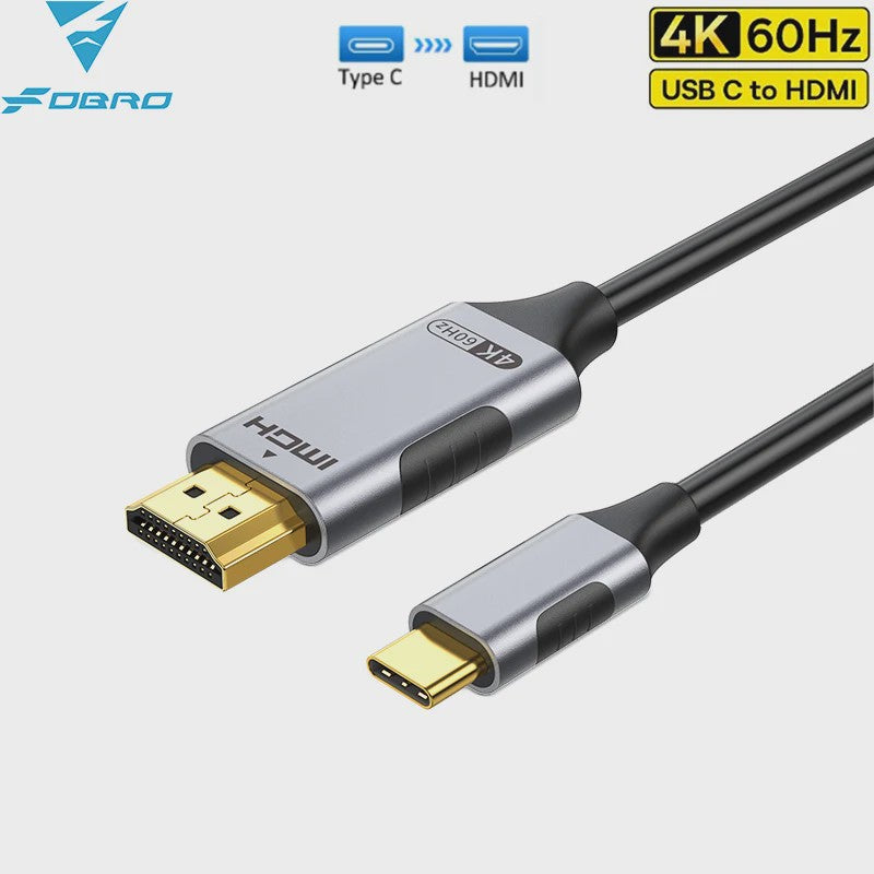 USB-C naar HDMI Kabel 8K 60Hz 4K 120Hz - Adapter voor MacBook, iPad & TV