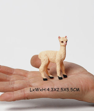 Realistische Alpaca & Kameel Figuren Set - Handgeschilderd, Educatief Speelgoed