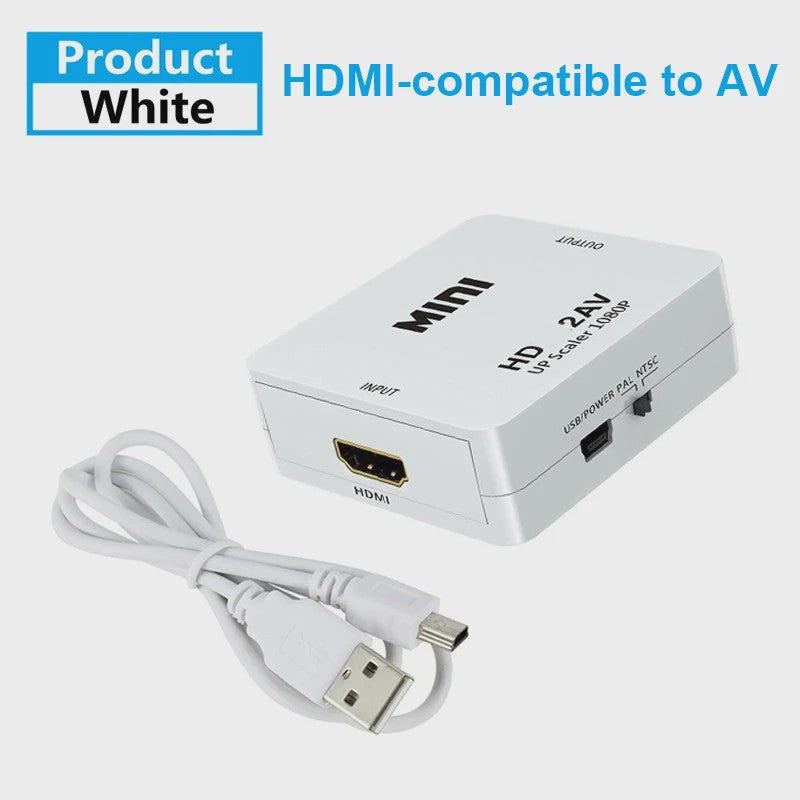 HDMI naar RCA Converter 1080P - AV Composite Video Adapter voor Oude TV's & Projectoren