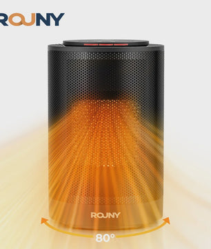 ROUNY Draagbare Elektrische Kachel met 80° Oscillatie - 1200W PTC Keramische Ventilator