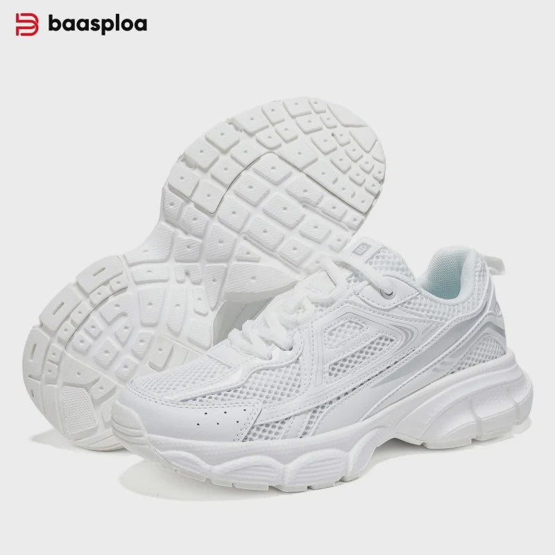 Baasploa Dames Sportschoenen - Lichtgewicht Ademende Hardloopsneakers met Anti-slip Zool