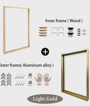 DIY Poster Frame Set: Metaal & Hout in 8 Kleuren voor Galerij Decoratie