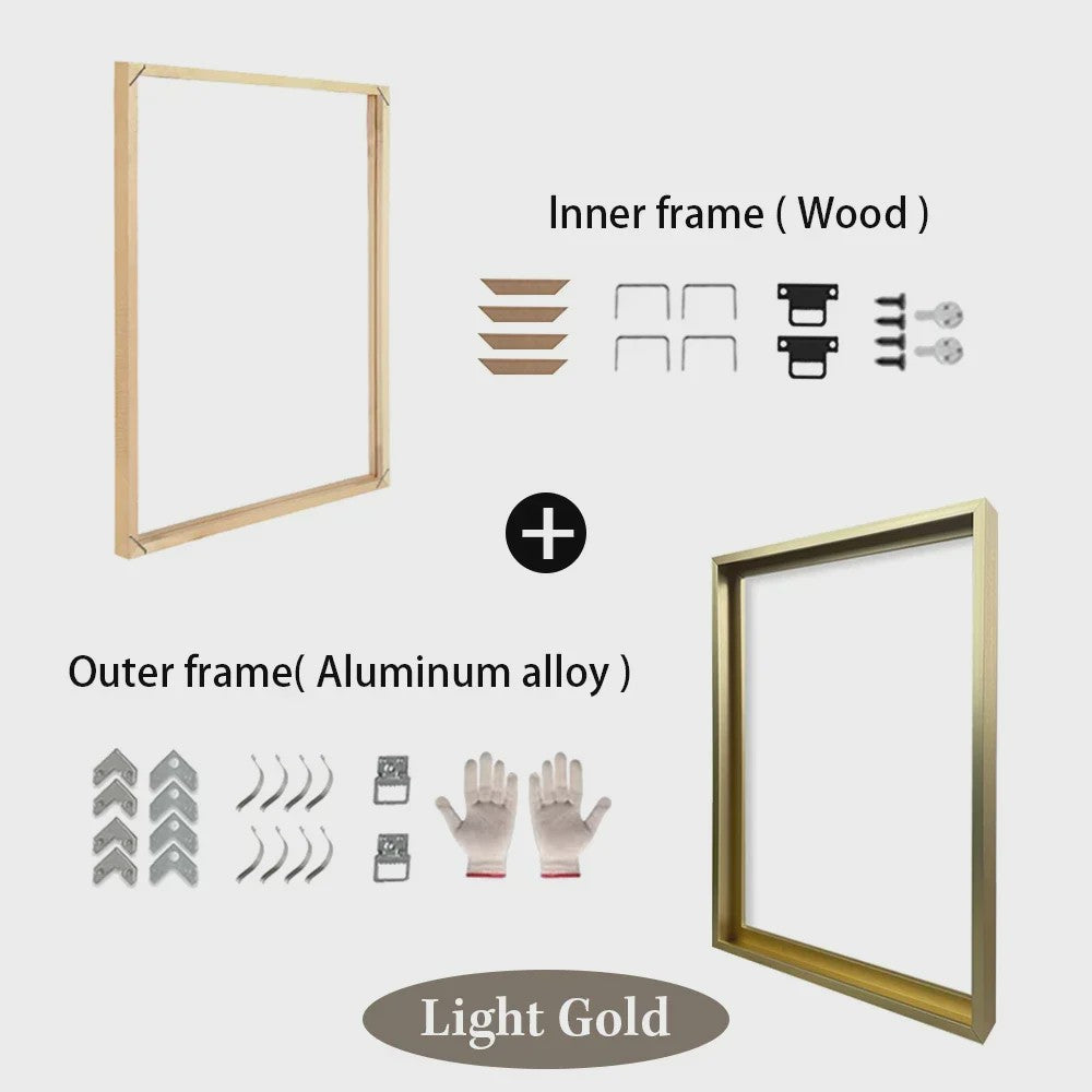 DIY Poster Frame Set: Metaal & Hout in 8 Kleuren voor Galerij Decoratie