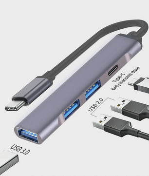 USB C Hub 3.0 & 2.0 Poorten, Type-C Docking Station met 5Gbps Snelheid & OTG Adapter