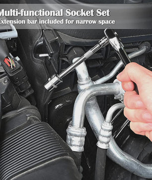 172-delige Ratel Socket Sleutel Set: Complete Gereedschapskist voor Auto, Motor & Fiets