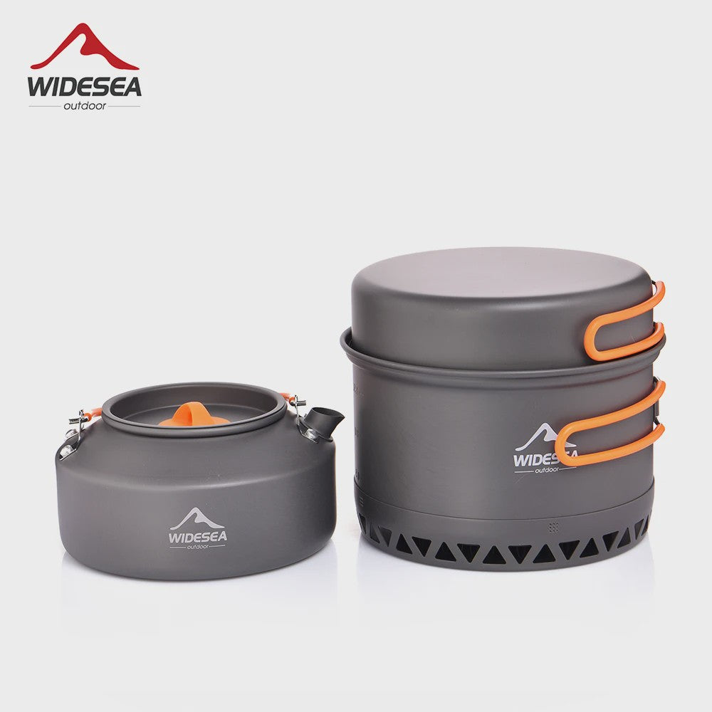 Widesea Camping Kookset 1.3L/2.3L Outdoor Potten & Pannen Set - Lichtgewicht Aluminium
