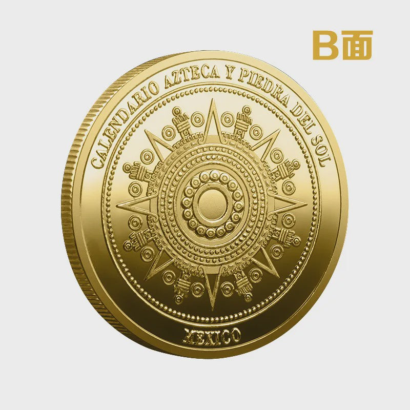 Maya Kalender Munt - Azteken Souvenir Coin Mexico