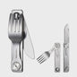 ROXON Outdoor Camping Bestekset - RVS Draagbaar en Demontabel