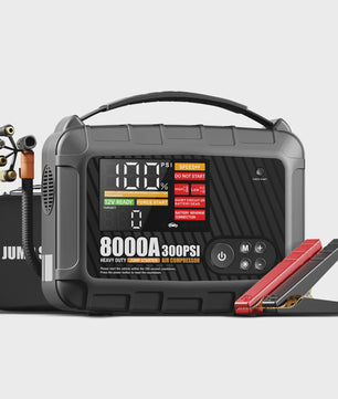 Krachtige 8000A Jump Starter met Luchtpomp - Heavy Duty Auto Startbooster 12V