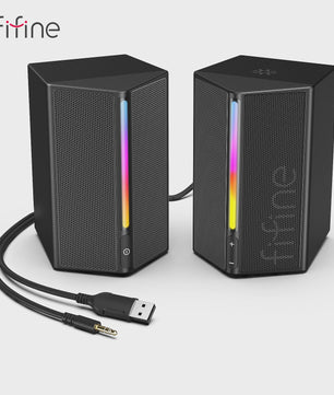 FIFINE A20 RGB PC Speakerset met Stereo Geluid - USB Powered voor PC, PS5, TV, Telefoon