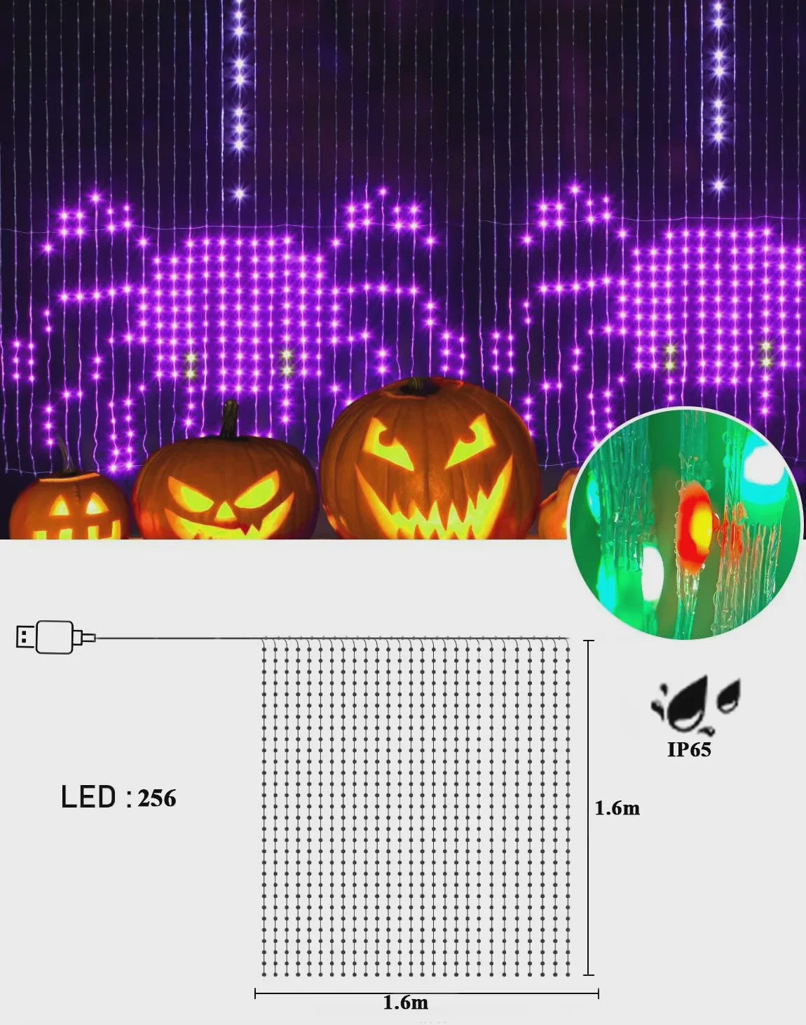 Slimme Pixel Gordijnlampen - RGB LED met USB, Bluetooth & APP Bediening