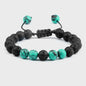 Verstelbare Lava Kralen & Tijgeroog Armband - Yoga & Helende Sieraden voor Hem en Haar