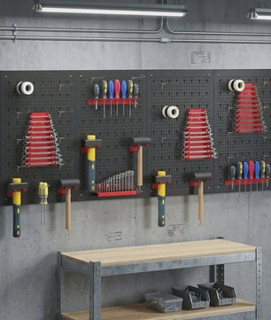 4-delige Metalen Pegboard Organizer Set met Haken en Beugels voor Gereedschap