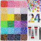 40 Kleuren Strass Steentjes Set 3mm - DIY Versier Kit voor Kleding, Nagels & Decoratie
