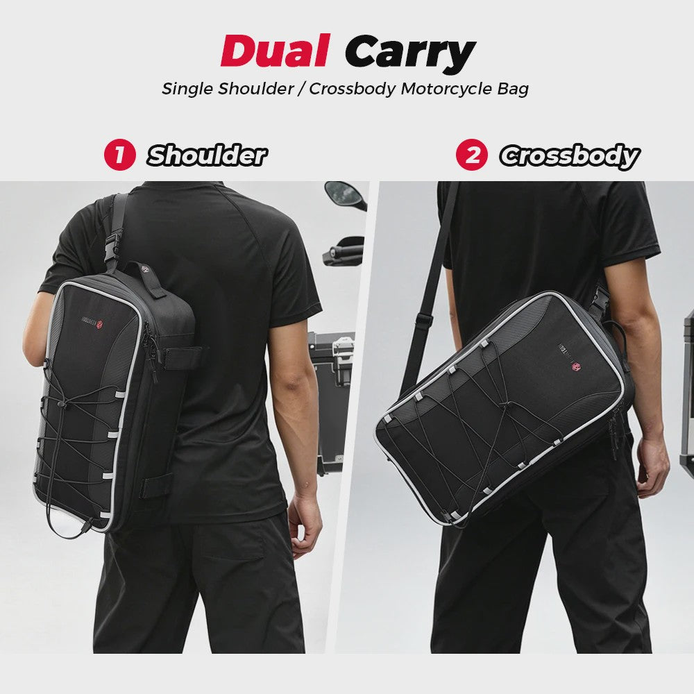 Motorfiets Topcase / Zijtas - 20L Uitbreidbaar - Waterdicht & Robuust