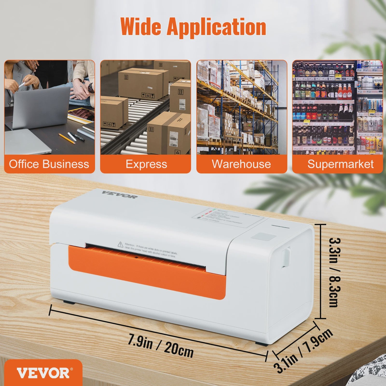 Professionele Thermische Labelprinter - 203 DPI USB Desktop Printer voor Verzending & Barcodes