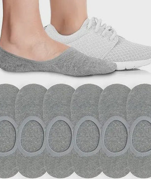 6/8 Paar Invisible Sokken Dames - Ademend Katoen, Antislip & Dunne Sneakersokken