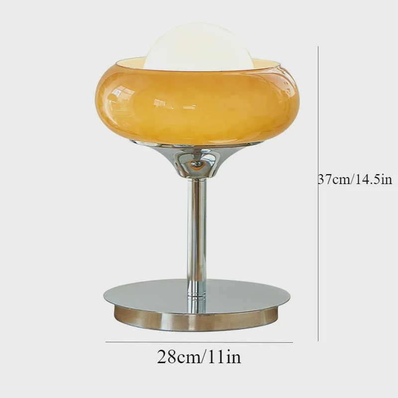 Retro Bauhaus Glas Plafondlamp Oranje Rood - Sfeervolle Verlichting voor Woonkamer & Slaapkamer