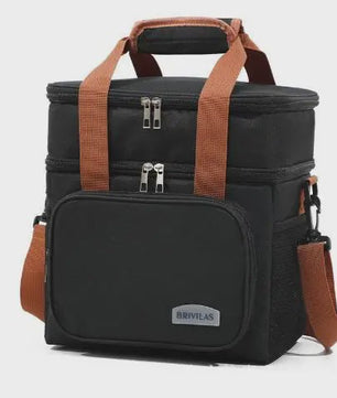 Moderne Lunchtas met Grote Capaciteit - Dubbele Isolatie & Crossbody Draagband