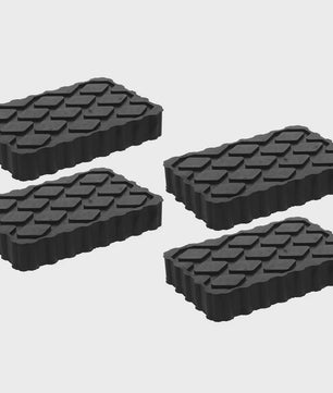 4x Zwarte Rubberen Krikpads 120x80x20mm - Anti-Slip Ondersteuning voor Autokrikken
