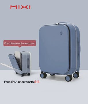 Mixi Aluminium Frame Koffer - Handbagage met Vooropening & 180° Opening