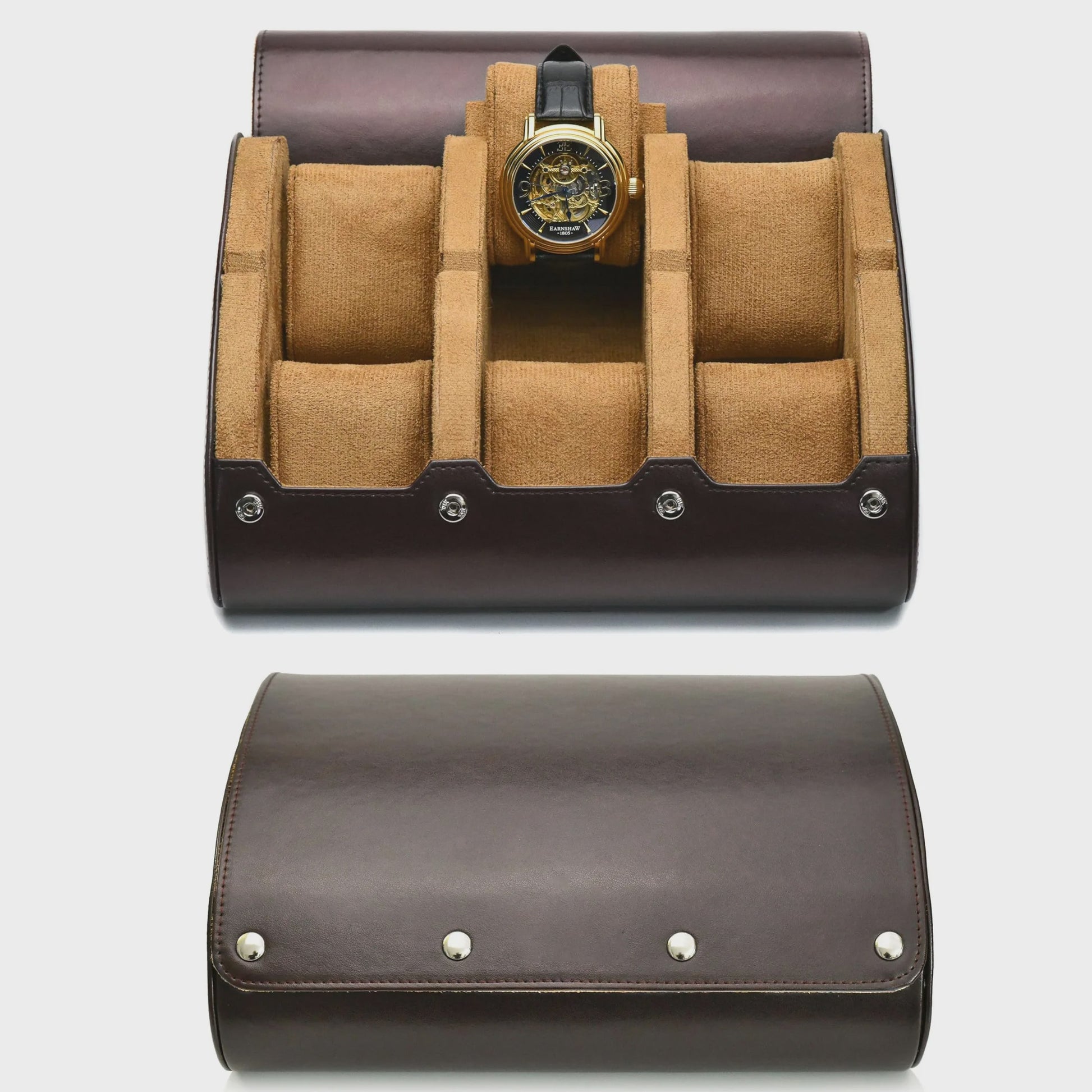 Luxe PU Lederen Horloge Reiskoffer met 6 Vakken - Organiseer en Bescherm uw Horloges
