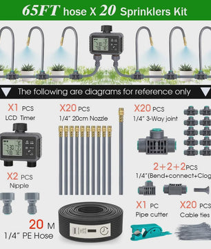 Slimme Tuin Watergift Timer met Dual Zone LCD Display en Vernevelingssysteem