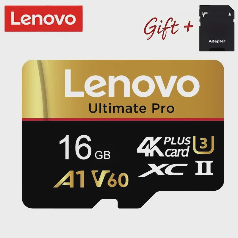 Lenovo Ultimate Pro Micro SDXC Kaart - 512GB, 4K UHD, V60, A1, Hoge Snelheid