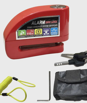 Waterdicht Motor Alarm Schijfrem Slot - Anti-diefstal Beveiliging voor Motor & Fiets + Herinneringskabel