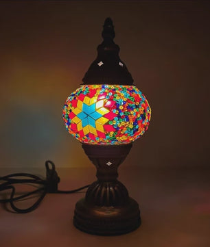 Handgemaakte Mozaïek Tafellamp - Vintage Art Deco Stijl Nachtlampje