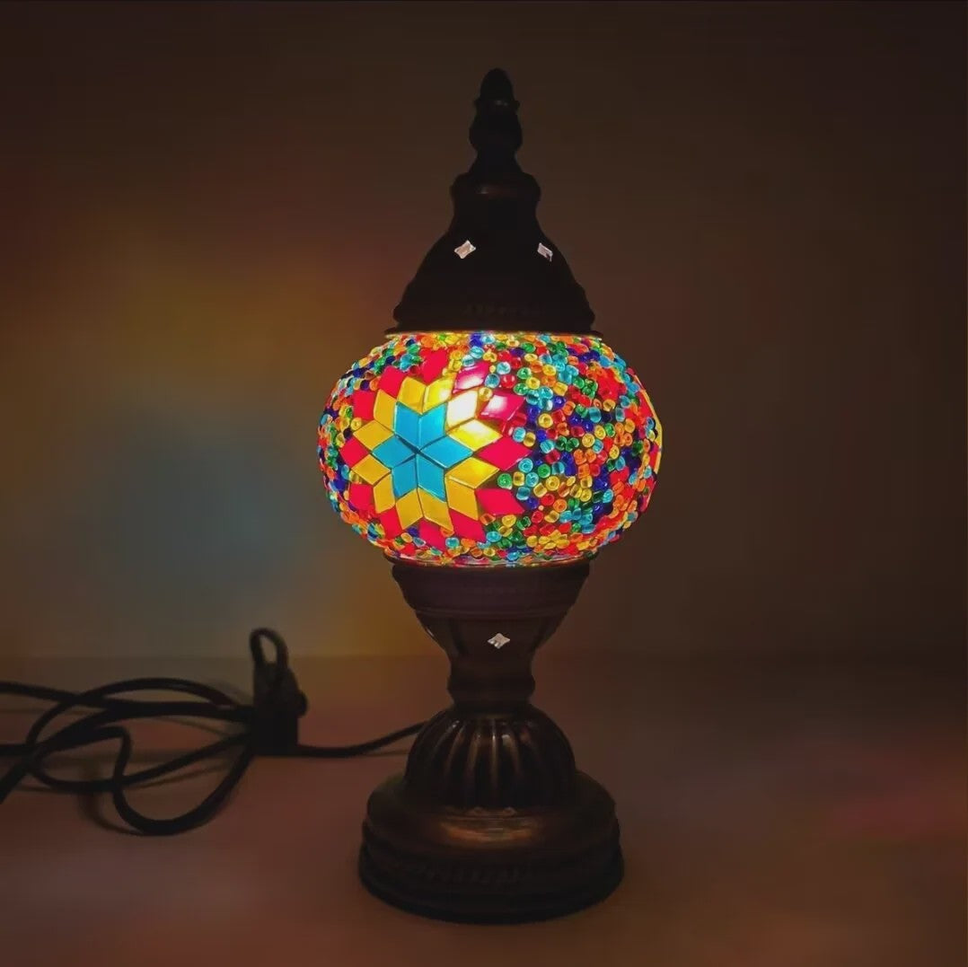 Handgemaakte Mozaïek Tafellamp - Vintage Art Deco Stijl Nachtlampje