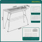 Grote RVS Houtskool BBQ Grill - Draagbaar, Opvouwbaar & Eenvoudig te Installeren