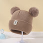 Warme Gebreide Babymuts met Pompon - Winter Beanie voor Jongens en Meisjes
