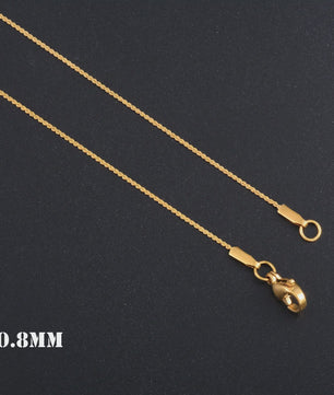 Fijne Roestvrij Stalen Ketting - Hoge Glans Mode Sieraden in 0.8mm, 1.1mm & 1.5mm Dikte