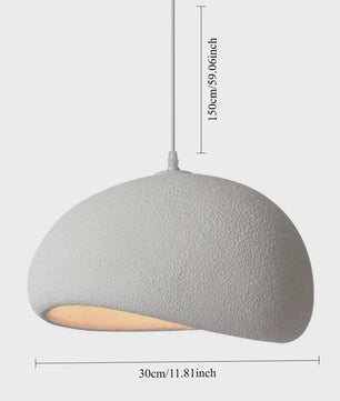 Japandi Wabi Sabi Hanglamp Wit - Stijlvolle Plafondlamp voor Woonkamer & Slaapkamer (30/50cm)
