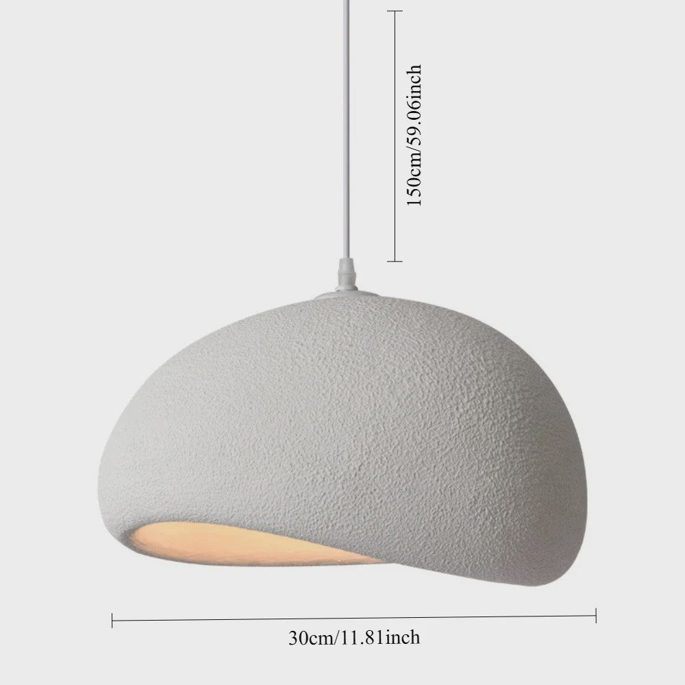 Japandi Wabi Sabi Hanglamp Wit - Stijlvolle Plafondlamp voor Woonkamer & Slaapkamer (30/50cm)