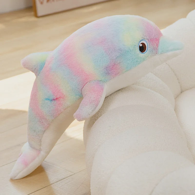 Zachte Kleurrijke Dolfijn Pluche Knuffel - 50cm - Leuk Cadeau & Decoratie