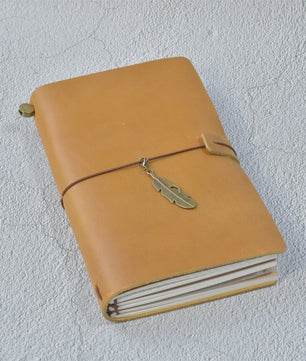 Leren Reisdagboek Navulbaar - Handgemaakt Retro Notitieboek voor Schrijven, Tekenen & Cadeau