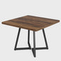 Industriële Vierkante Eettafel 80x80 cm voor 4 Personen met Houten Look en Metaal Onderstel