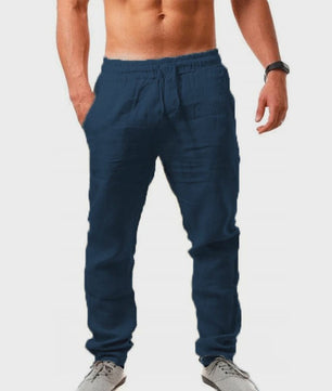 Herfst/Lente Heren Linnen Katoen Casual Broek - Losse Pasvorm & Comfort